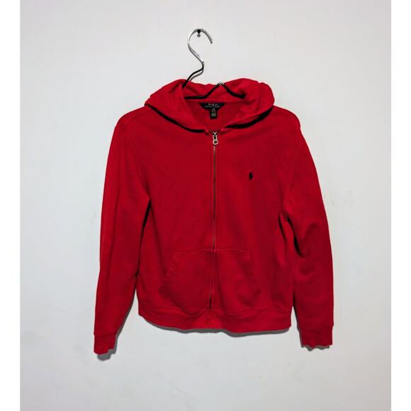 Polo Ralph Lauren Sweaters - Polo Ralph Lauren Red Hoodie Size L (14-16)